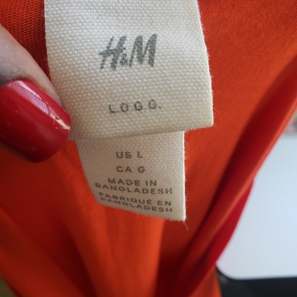 H&M Orange Sleeveless Bodycon Midi Dress - Picture 6 of 6